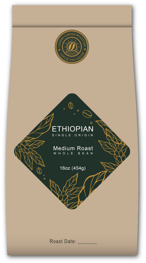 Ethiopian - Organic, Fair Trade Yirgacheffe Grade 1 - Medium Roast